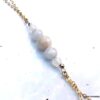 N6017e Chaine de cheville pierres fines pierre de lune plaqué or - Bijoux Chaines en ligne ninanina