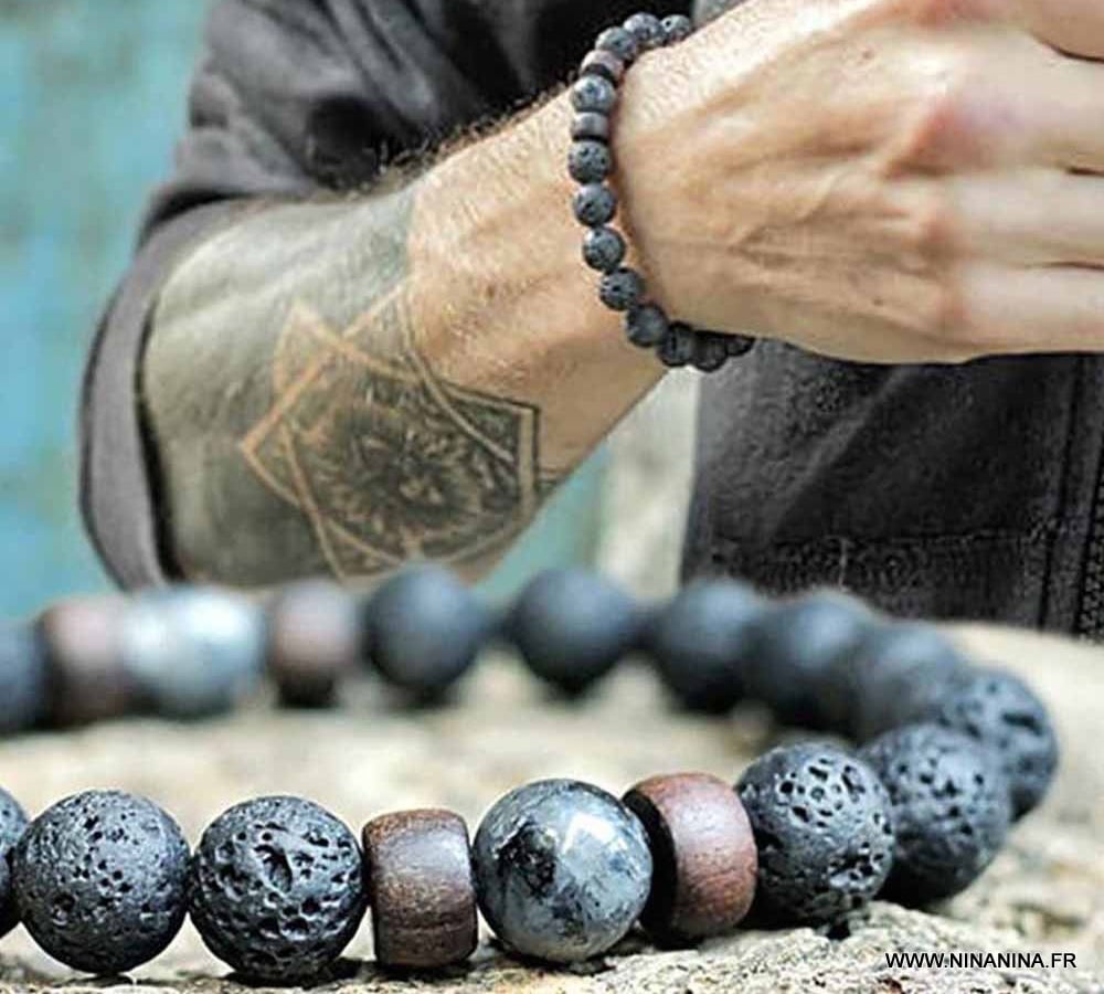 Bracelets en Pierres Naturelles pour Homme, Bijoux