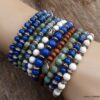 N6027 Bracelet perles bois labradorite - Bijoux Bracelets en ligne Ninanina