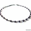N6037 Bracelet en améthyste naturelle femme métal noir - Bijoux Bracelets en ligne Ninanina