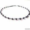 N6037a Bracelet en améthyste naturelle femme métal noir - Bijoux Bracelets en ligne Ninanina