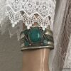 N6044 Manchette turquoise large - Bracelet femme ethnique - Bijoux Bracelets en ligne Ninanina