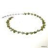 N6056c Bijou peridot - Chaine de cheville pierres et Argent 925 - Bijoux de pied en ligne Ninanina