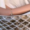 N6066 Bracelet cheville Plaqué Or 9 carats pierre de lune - Bijoux Chaines en ligne Ninanina