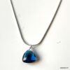 N6074a Collier argent topaze bleu pendentif pour femme - Bijoux Colliers en ligne Ninanina