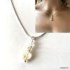 N6077 Collier citrine véritable chaine serpent Argent 925 massif - Bijoux Colliers en ligne Ninanina