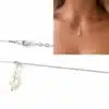N6077c Collier citrine jaune véritable artisanal - pendentif sur chaine serpent Argent 925 massif - Bijoux Colliers femmes en ligne Ninanina