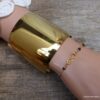 N6082l Bracelet manchette en acier inoxydable doré - Bijoux Bracelets en ligne Ninanina