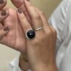 N6085a Bague Saphir Bleu Indien Rond Argent 925 massif - Bijoux Bagues en ligne Ninanina