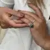 N6089a Bague Emeraude verte forme poire Argent 925 massif - Bijoux Bagues Femmes en ligne Ninanina