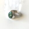 N6089k Bague forme poire émeraude verte argent 925 massif - Bijoux Bagues en ligne Ninanina