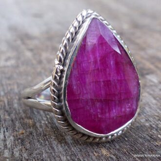 Bague Lapin En Argent 925 Avec Rubis - Pierres Et Minéraux, Marque A Bijoux, Neuve Avec étiquettes