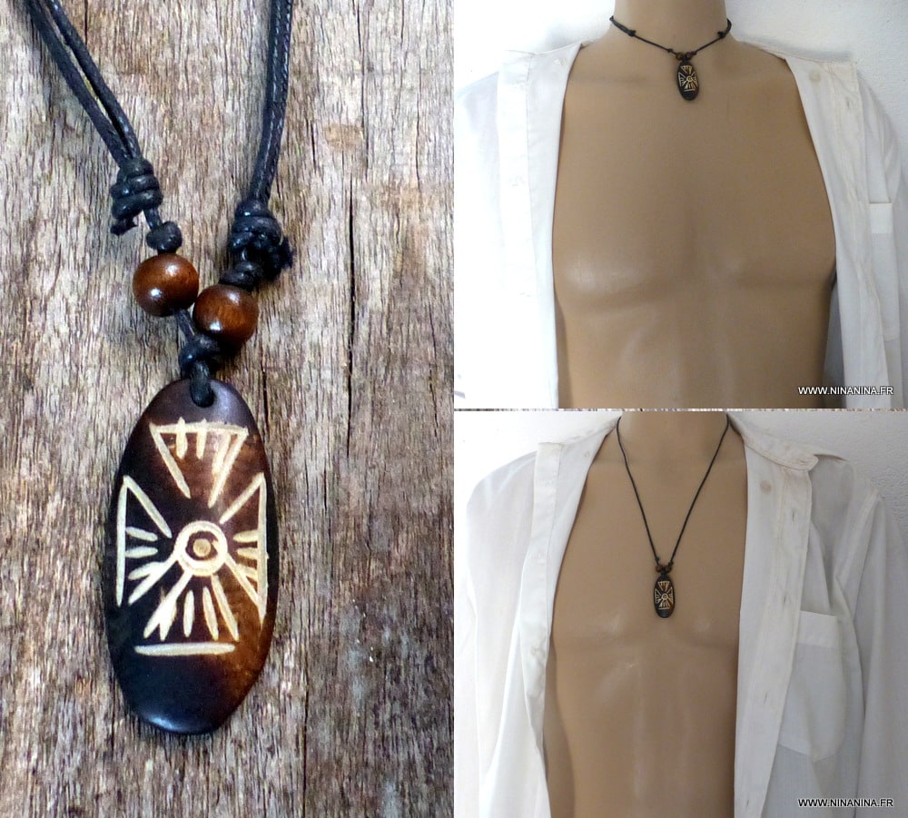 Collier en Bois Surfeur, Tradition-Bois