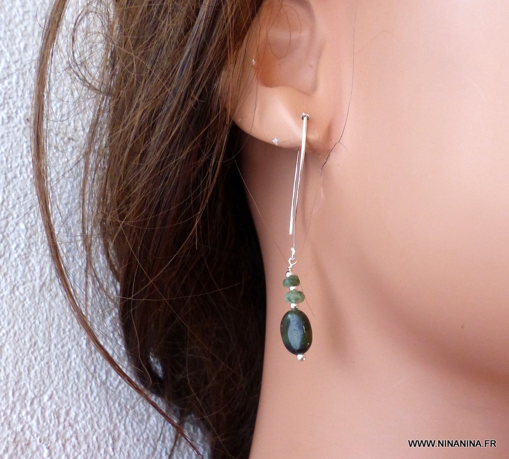 Boucles d'oreilles pierres naturelles, Achat en ligne