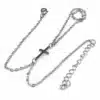 N6159a Bracelet bague chaine de main croix acier inoxydable - Bijoux de mains femmes en ligne Ninanina