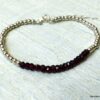 N6193d Bracelet perles Argent 925 massif Et Grenats - Bijoux Bracelets en ligne Ninanina