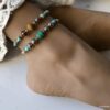 N6201b Bracelet de Cheville en Perles Cristal de bohème multicolores - Bijoux Bracelets en ligne Ninanina