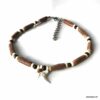 N6214f Bracelet de cheville ethnique pendentif dent de requin homme - Bijouxde pied Ninanina