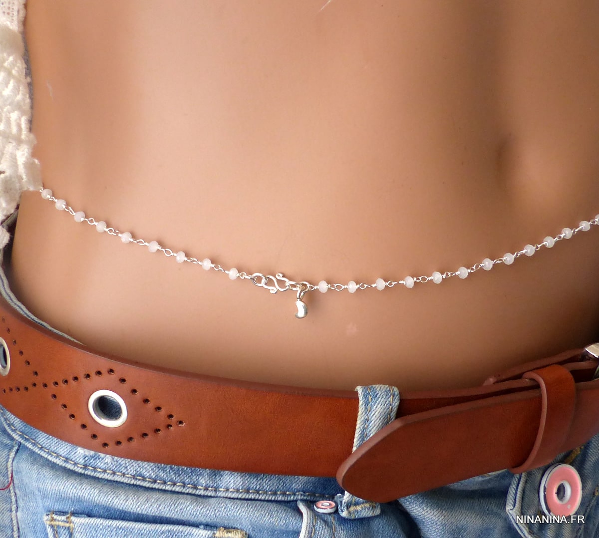 chaine de ventre argent