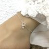 N6224e Chaine de cheville Argent 925 femme Et Pierre de Lune - Bijoux Chaines en ligne Ninanina