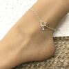 N6224f Chaine de cheville Argent 925 femme Et Pierre de Lune - Bijoux Chaines en ligne Ninanina