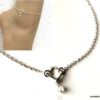 N6224k Chaine de cheville Argent 925 femme Et Pierre de Lune - Bijoux Chaines en ligne Ninanina