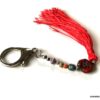 N6232 Bijou de sac pompon rouge - Porte clé boheme femme - Bijoux Accessoires en ligne Ninanina