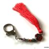 N6232a Bijou de sac pompon rouge - Porte clé boheme femme - Bijoux Accessoires en ligne Ninanina