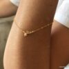 N6234e Bracelet Opale rose Chaine losange Plaqué Or Gold Filled - Bijoux Bracelets en ligne Ninanina