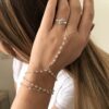 N6243b Bracelet Bague mariage Argent 925 massif Pierre de Lune - Bijoux Bracelets en ligne Ninanina