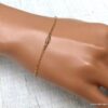 N6249b Bracelet chaine fin minimaliste Plaqué Or - Bijoux Bracelets en ligne Ninanina