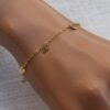 N6268d Bracelet chaine fin de cheville losange plaqué or minimaliste - Bijoux Colliers en ligne Ninanina