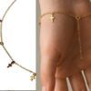 N6272c Bracelet fin avec plusieurs charms croix en Or Laminé (Plaqué Or 14 carats gold filled) artisanal - Bijoux bracelets fins en ligne Ninanina