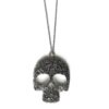N6277b Collier tête de mort mexicaine gothique chic argenté - Bijoux Colliers Femme en ligne Ninanina