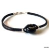 N6291P Bracelet Swarovski homme cordon cuir - Bijoux Bracelets en ligne Ninanina