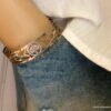 N6312a Bracelet jonc manchette acier homme et femme arbre de vie inoxydable argenté - Bijoux Bracelets en ligne Ninanina