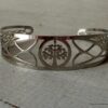 N6312b Bracelet jonc manchette acier homme et femme arbre de vie inoxydable argenté - Bijoux Bracelets en ligne Ninanina