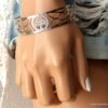 N6312f Bracelet jonc manchette acier homme et femme arbre de vie inoxydable argenté - Bijoux Bracelets en ligne Ninanina