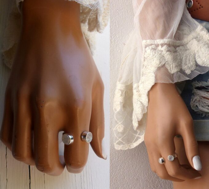 N6314c Bague pierre de lune argent 925 massif réglable - Bijoux Bagues pierres fines en ligne Ninanina