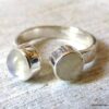 N6314f Bague pierre de lune argent 925 massif réglable - Bijoux Bagues pierres fines en ligne Ninanina
