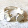 N6314q Bague pierre de lune argent 925 massif réglable - Bijoux Bagues pierres fines en ligne Ninanina