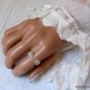 N6314s Bague pierre de lune argent 925 massif réglable - Bijoux Bagues pierres fines en ligne Ninanina