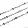 N6335a Chaine de taille Acier inoxydable argenté maille satellite - Bijoux Chaines en ligne Ninanina