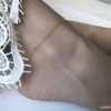 N6344 Chaine de cheville Plaqué Or 14 carats maille fantaisie - Bijoux Chaines en ligne Ninanina