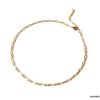 N6344a Chaine de cheville Plaqué Or 14 carats maille fantaisie - Bijoux Chaines en ligne Ninanina