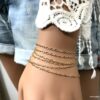 N6345j Chaine de taille plaqué or maille figaro alternée - Bijoux Chaines en ligne Ninanina