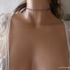 N6374d Collier ras de cou Argent 925 massif Infini Améthyste - Bijoux Colliers en ligne Ninanina