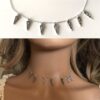 N6382 Collier ethnique argent femme symbole triangle - Bijoux Colliers en ligne Ninanina