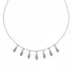 N6382a Collier Ethnique Argent Femme - Pendentifs Goutte Pointe Tribale - Bijoux colliers femmes en ligne Ninanina