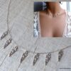 N6382a Collier ethnique femme argent 925 pendentifs triangle - Bijoux Colliers en ligne Ninanina
